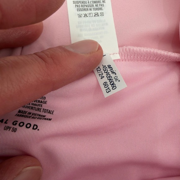 Aerie Light Pink High Waisted Cross Waist Full Coverage Bikini Bottoms Size S - Picture 8 of 12